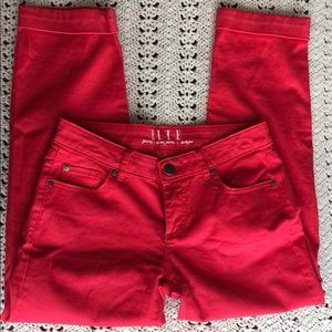 Elle Cuffed red jeans size 2